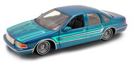 Chevrolet  - Caprice *Lowrider* 1993 blue/green - 1:24 - Motor Max - 79022 - mmax79022 | Toms Modelautos
