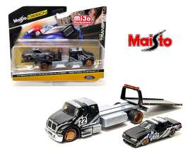 International Ford - Durastar & Ford Mustang LX black/silver - 1:64 - Maisto - 15055 - mai15055MJbks | Toms Modelautos