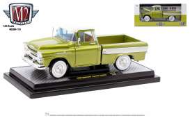 Chevrolet  - Apache Cameo 1958 green/white - 1:24 - M2 Machines - 40300-118A - M2-40300-118A | Toms Modelautos