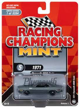 Plymouth  - HEMI Cuda 1971 grey - 1:64 - Racing Champions - RC014-5 - RC014-5 | Toms Modelautos