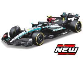 Mercedes Benz Petronas - W15 2024 turquoise/silver/black - 1:43 - Bburago - 38208H - bura38208H | Toms Modelautos