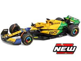 McLaren  - MCL38 2024 yellow/green/blue - 1:43 - Bburago - 38214PM - bura38214PM | Toms Modelautos