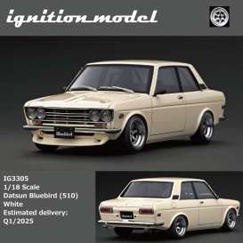 Datsun  - Bluebird 510 white - 1:18 - Ignition - IG3305 - IG3305 | Toms Modelautos