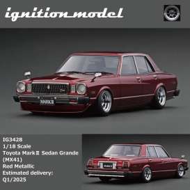 Toyota  - Mark II Sedan Grande red - 1:18 - Ignition - IG3428 - IG3428 | Toms Modelautos