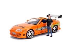 Toyota  - Supra F&F 1995 orange - 1:24 - Jada Toys - 30699 - jada253203017 | Toms Modelautos