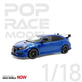 Mugen Honda - Civic Blue - 1:18 - Pop Race Limited - PR18-FK8M-BL01 - PR18-FK8M-BL01 | Toms Modelautos