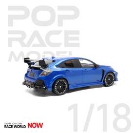Mugen Honda - Civic Blue - 1:18 - Pop Race Limited - PR18-FK8M-BL01 - PR18-FK8M-BL01 | Toms Modelautos