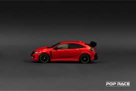 Mugen Honda - Civic Red - 1:18 - Pop Race Limited - PR18-FK8M-RED - PR18-FK8M-RED | Toms Modelautos