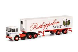 Roman  - Diesel 6x2 white/red - 1:87 - Herpa Trucks - H317887 - herpa317887 | Toms Modelautos