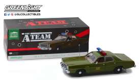 Plymouth  - Fury U.S. Army *A-Team* 1977 olive drab  - 1:18 - GreenLight - 195053 - gl19053 | Toms Modelautos