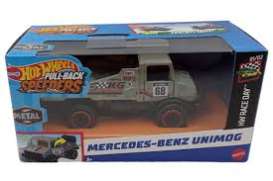 Mercedes Benz  - Unimog grey/red - 1:43 - Hotwheels - HYC40-LA10 - hwmvHYC40-LA10 | Toms Modelautos