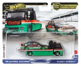 Honda  - Accord & Fleet Street Truck 1996 black/green/red - 1:64 - Hotwheels - HRV46 - hwmvHRV46 | Toms Modelautos