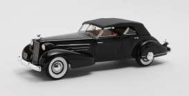 Cadillac  - V16 Dual Cowl Sport Phaeton Cl black - 1:43 - Matrix - 50301-102 - MX50301-102 | Toms Modelautos
