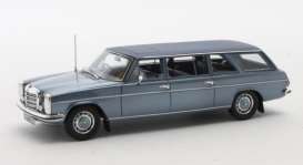Mercedes Benz  - W114 1971 blue - 1:43 - Matrix - 51302-212 - MX51302-212 | Toms Modelautos