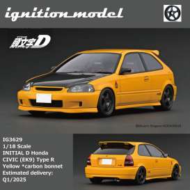 Honda  - Civic (EK9) yellow - 1:18 - Ignition - IG3629 - IG3629 | Toms Modelautos