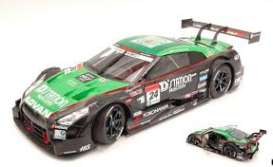 Nissan  - GT-R 2014 green/black - 1:18 - Ebbro - 81019 - ebb81019 | Toms Modelautos