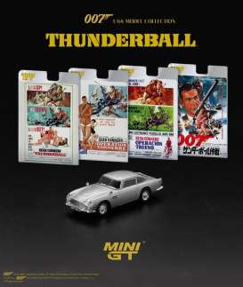 Aston Martin  - DB5 1965 silver - 1:64 - Mini GT - 00901-007S - MGT00901-007S | Toms Modelautos