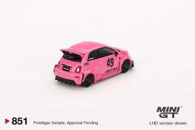 Fiat  - 595 Abarth 2024 pink - 1:64 - Mini GT - 00851-L - MGT00851lhd | Toms Modelautos