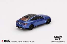 BMW  - M4 2024 blue - 1:64 - Mini GT - 00845-L - MGT00845lhd | Toms Modelautos