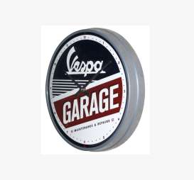 Vespa  - Metal Wall Clock blue/red/white - Tac Signs - NA51090 - CRMBK51090 | Toms Modelautos