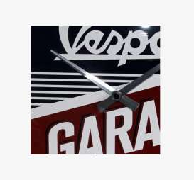 Vespa  - Metal Wall Clock blue/red/white - Tac Signs - NA51090 - CRMBK51090 | Toms Modelautos