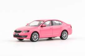 Skoda  - Octavia III 2012 pink - 1:43 - Abrex - 143AB-026BW - ab143AB-026BW | Toms Modelautos