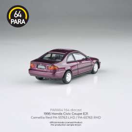 Honda  - civic 1995 red - 1:64 - Para64 - 65763 - pa65763rhd | Toms Modelautos