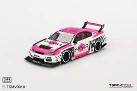 Nissan  - Silvia 2023 pink/white - 1:43 - TrueScale - TSMV0019 - TSMV0019 | Toms Modelautos