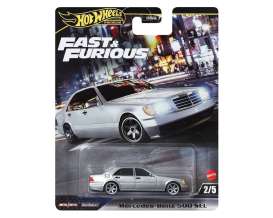 Mercedes Benz  - 500S 1992 silver - 1:64 - Hotwheels - HRT94 - hwmvHRT94 | Toms Modelautos