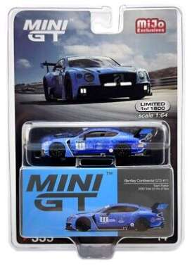 Bentley  - Continental GT3 #11 2020 blue - 1:64 - Mini GT - 00335MJ - MGT00335MJ | Toms Modelautos