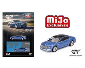 Bentley  - Flying Spur blue - 1:64 - Mini GT - 00351MJ - MGT00351MJ | Toms Modelautos