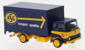 Bedford  - TK Koffer blue/yellow - 1:87 - Brekina - BRE35914 - brek35914 | Toms Modelautos