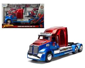 Western Star  - Spiderman blue/red - 1:24 - Jada Toys - 35408 - jada35408 | Toms Modelautos
