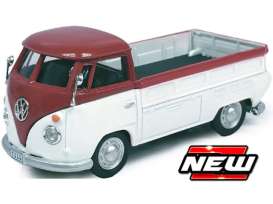Volkswagen  - T1 red/white - 1:43 - Cararama - 13456 - cara13456 | Toms Modelautos