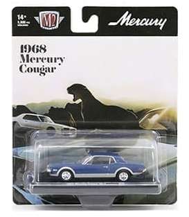 Mercury  - Cougar XR-7 1968 blue - 1:64 - M2 Machines - 11228-109Mercury - M2-11228-109Mercury | Toms Modelautos