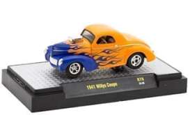 Willys  - Coupe 1941 blue/orange - 1:64 - M2 Machines - 32600R78-1941 - M2-32600R78-1941 | Toms Modelautos
