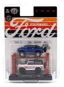 Ford  - Bronco 1966 white/blue - 1:64 - M2 Machines - 33000-27R1966 - M2-33000-27R1966 | Toms Modelautos
