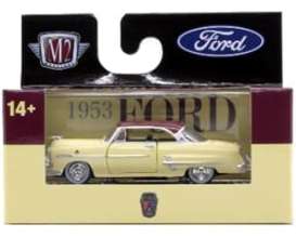 Ford  - Crestline Victoria 1953 beige/dark red - 1:64 - M2 Machines - 32500-91-1953 - M2-32500-91-1953 | Toms Modelautos