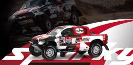 Toyota  - Hilux 2023 black/white/red - 1:64 - Tiny Toys - YO64031 - TinyYO64031 | Toms Modelautos