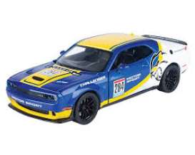Dodge  - Challenger SRT Hellcat Widebod 2018 blue/yellow/white - 1:24 - Motor Max - 73792 - mmax73792 | Toms Modelautos