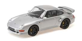 Porsche  - 911 (993) Turbo S 1997 silver - 1:18 - Minichamps - 155061181 - mc155061181 | Toms Modelautos