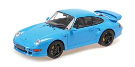Porsche  - 911 (993) Turbo S 1997 blue - 1:18 - Minichamps - 155061182 - mc155061182 | Toms Modelautos