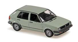 Volkswagen  - Golf II 1985 silver-green metallic - 1:43 - Maxichamps - 940054190 - mc940054190 | Toms Modelautos