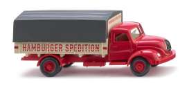 Magirus Deutz  - Flatbed truck red - 1:87 - Wiking - 0420044 - WIK2004 | Toms Modelautos