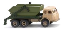 Henschel  - skip loader beige/green - 1:87 - Wiking - 0679084 - WIK7908 | Toms Modelautos