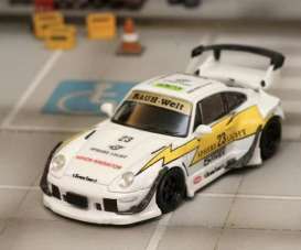 Porsche  - RWB 993 white/yellow - 1:64 - Street Weapon - STW021C - STW021C | Toms Modelautos