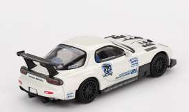 Mazda  - RX7 (FD3S) 2004 white/blue - 1:64 - Mini GT - 00996BL - MGT00996BL | Toms Modelautos