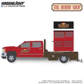 Chevrolet  - Silverado 3500HD Dually Flatbe 2016 red - 1:64 - GreenLight - 97170D - gl97170D | Toms Modelautos