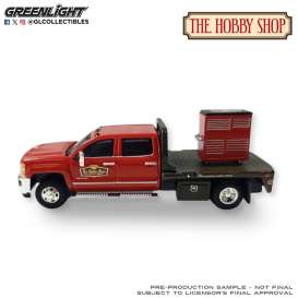 Chevrolet  - Silverado 3500HD Dually Flatbe 2016 red - 1:64 - GreenLight - 97170D - gl97170D | Toms Modelautos