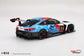 BMW  - M4 (G82) 2024 blue/red/white - 1:18 - Top Speed - TS0614 - TS0614 | Toms Modelautos